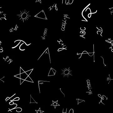 Abstract vector school doodles seamless pattern Illustrazione stock