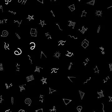 Abstract vector school doodles seamless pattern Stock Illustration