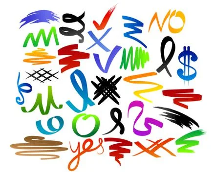 Abstract vector scratches and patterns Stock Illustration