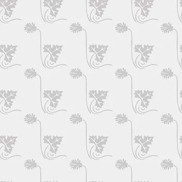 Abstract Vector Scute gray Leaves seamless Pattern Stock Illustration