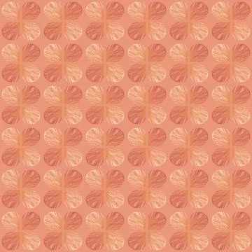 Abstract vector seamless background in coral color. Red and white staggered Stock Illustration