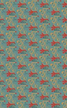 Abstract vector seamless curl pattern. Stock Illustration
