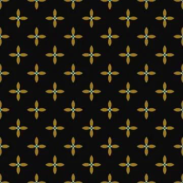 Abstract vector seamless flower pattern. Geometric simple design Stock Illustration