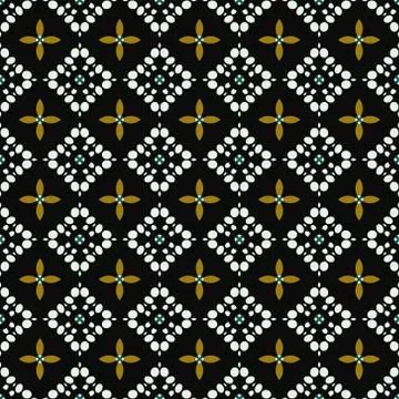 Abstract vector seamless flower pattern. Geometric simple design イラスト素材