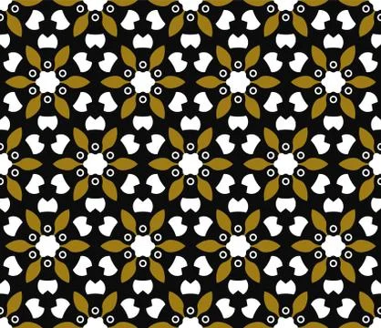 Abstract vector seamless flower pattern. Geometric simple design Stockillustratie
