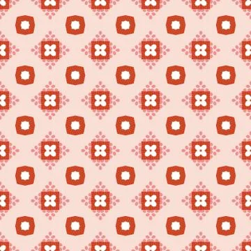 Abstract vector seamless flower pattern. Geometric simple design Stockillustratie