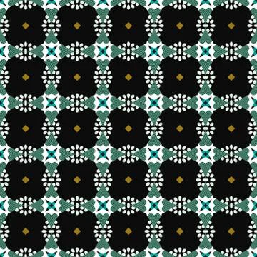 Abstract vector seamless flower pattern. Geometric simple design Illustrazione stock