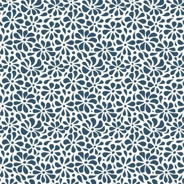 Abstract vector seamless flower pattern. Drops of water. Splashes paint. Stock Illustration