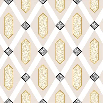 Abstract Vector Seamless Geometric Pattern Of Wide Intersecting Diagonal Line Stock Illustration