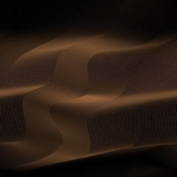 Abstract vector seamless moire pattern with waving curling lines. Stock Illustration