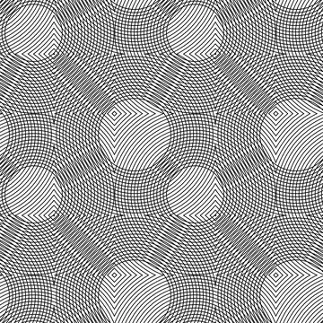 Abstract vector seamless op art pattern. Op art, graphic ornament. Stock Illustration