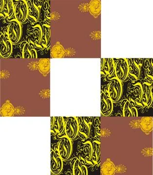 Abstract vector seamless ornamented geometric fabric pattern background Stock Illustration