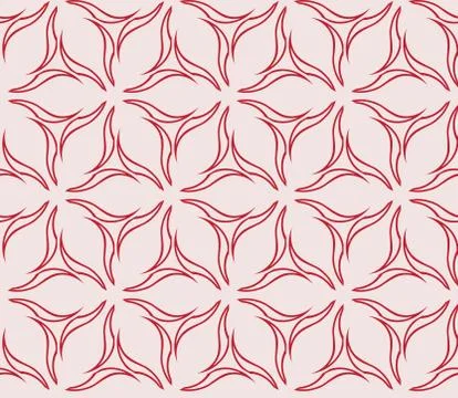 Abstract Vector seamless pattern with abstract floral and leave Stock Illustration