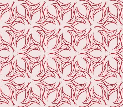 Abstract Vector seamless pattern with abstract floral and leave Stock Illustration
