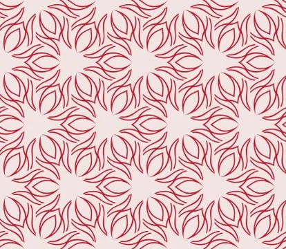 Abstract Vector seamless pattern with abstract floral and leave Stock Illustration