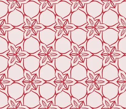 Abstract Vector seamless pattern with abstract floral and leave Stock Illustration