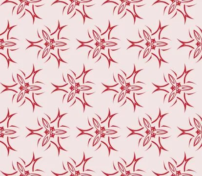 Abstract Vector seamless pattern with abstract floral and leave Stock Illustration