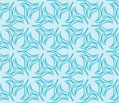 Abstract Vector seamless pattern with abstract floral and leave Stock Illustration