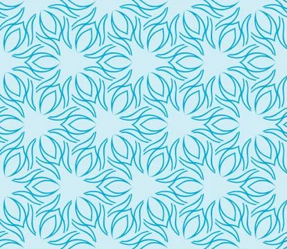 Abstract Vector seamless pattern with abstract floral and leave Stock Illustration