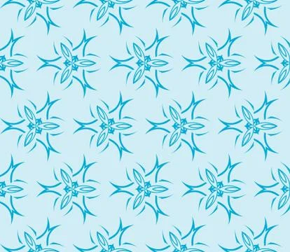 Abstract Vector seamless pattern with abstract floral and leave Stock Illustration