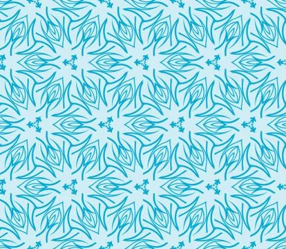 Abstract Vector seamless pattern with abstract floral and leave Illustrazione stock