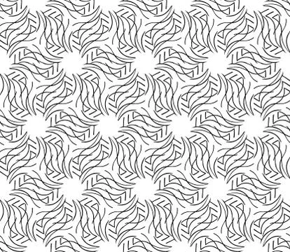 Abstract Vector seamless pattern with abstract floral and leave style Stock Illustration