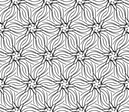Abstract Vector seamless pattern with abstract floral and leave style Stock Illustration