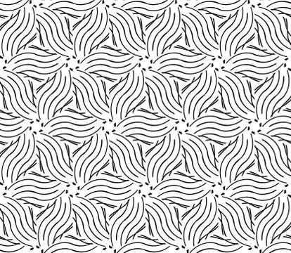 Abstract Vector seamless pattern with abstract floral and leave style Stock Illustration