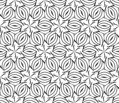 Abstract Vector seamless pattern with abstract floral and leave style Stock Illustration