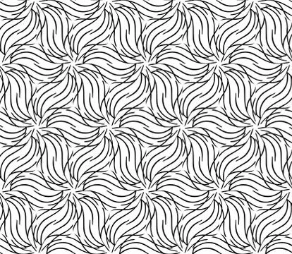 Abstract Vector seamless pattern with abstract floral and leave style Stock Illustration