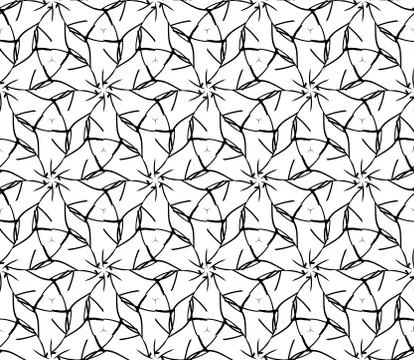 Abstract Vector seamless pattern with abstract floral and leave style Illustrazione stock