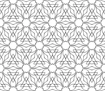 Abstract Vector seamless pattern with abstract floral and leave style Stock Illustration