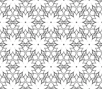 Abstract Vector seamless pattern with abstract floral and leave style Stock Illustration