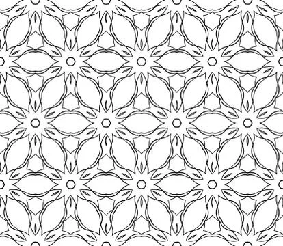 Abstract Vector seamless pattern with abstract floral and leave style Stock Illustration