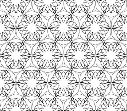 Abstract Vector seamless pattern with abstract floral and leave style Stock Illustration