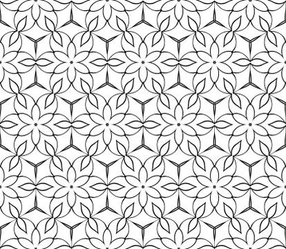 Abstract Vector seamless pattern with abstract floral and leave style Stock Illustration