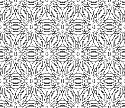 Abstract Vector seamless pattern with abstract floral and leave style Stock Illustration