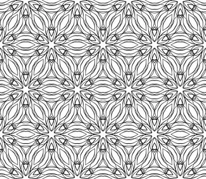 Abstract Vector seamless pattern with abstract floral and leave style Stock Illustration