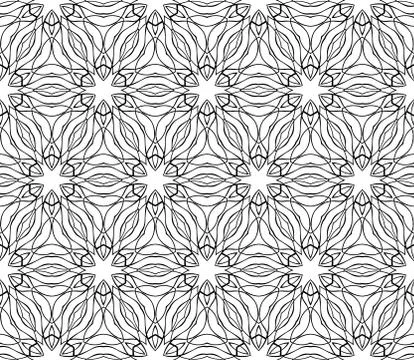 Abstract Vector seamless pattern with abstract floral and leave style Stock Illustration