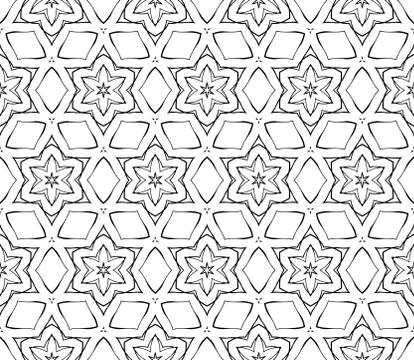 Abstract Vector seamless pattern with abstract floral and leave style Stock Illustration