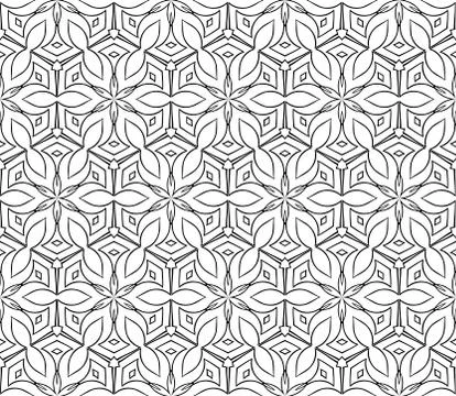 Abstract Vector seamless pattern with abstract floral and leave style Illustrazione stock