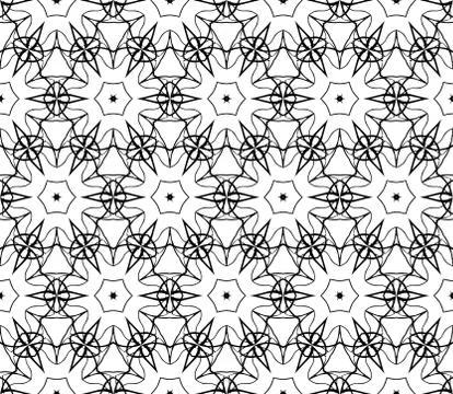 Abstract Vector seamless pattern with abstract floral and leave style Illustrazione stock