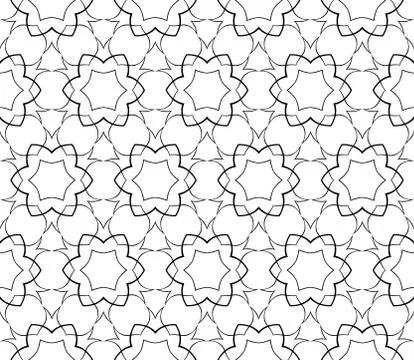 Abstract Vector seamless pattern with abstract floral and leave style Stock Illustration