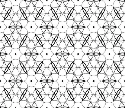 Abstract Vector seamless pattern with abstract floral and leave style Illustrazione stock