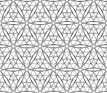 Abstract Vector seamless pattern with abstract floral and leave style Stock Illustration