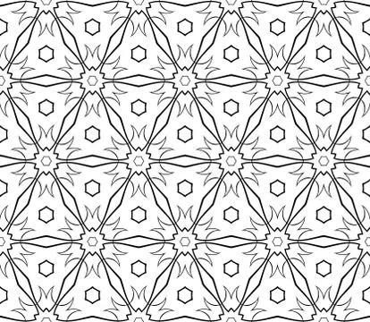 Abstract Vector seamless pattern with abstract floral and leave style Stock Illustration