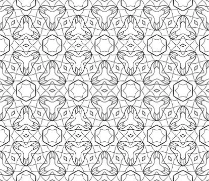 Abstract Vector seamless pattern with abstract floral and leave style Stock Illustration
