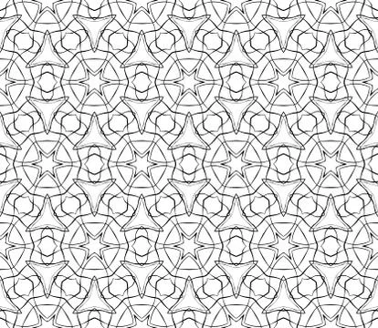 Abstract Vector seamless pattern with abstract floral and leave style Stock Illustration