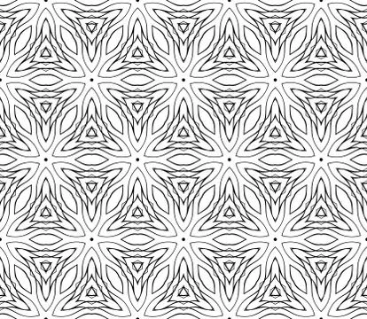 Abstract Vector seamless pattern with abstract floral and leave style Stock Illustration