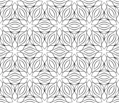 Abstract Vector seamless pattern with abstract floral and leave style Stock Illustration